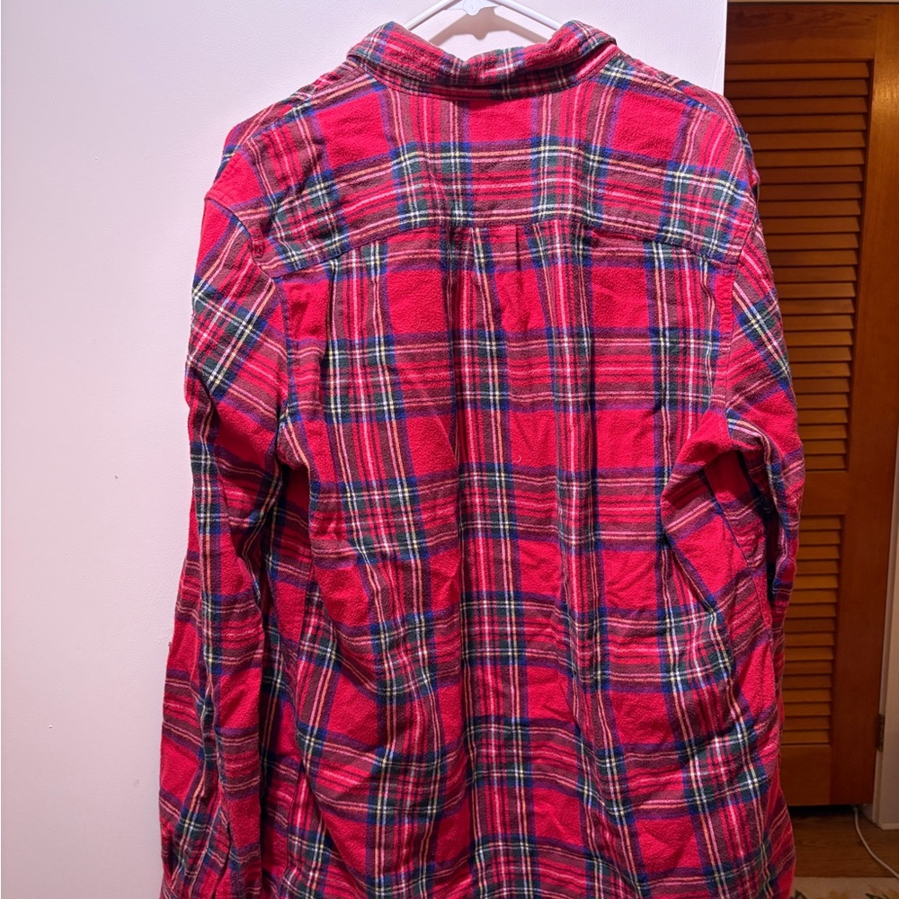 L.L. Bean Red and Blue Plaid Shirt